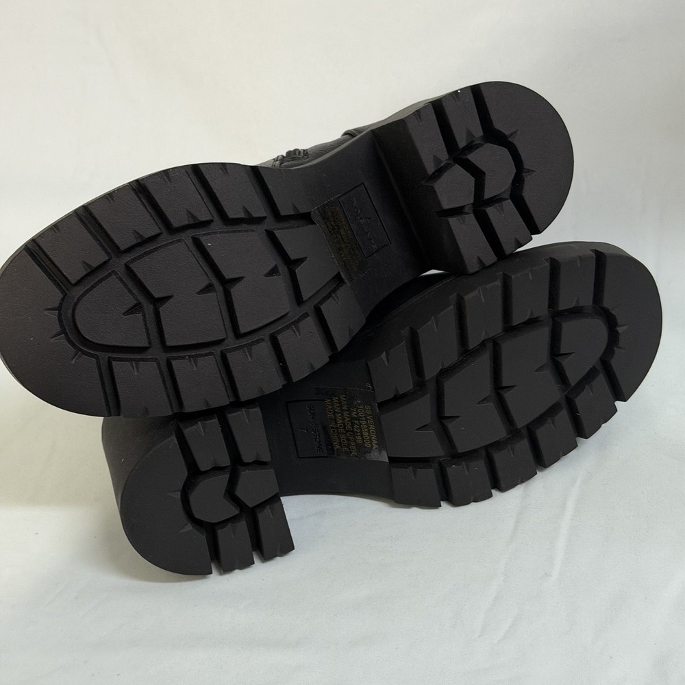 NEW Sun + Stone Size-7M Women's Veronaa Stretch Lug Boots Black - Picture 6 of 10